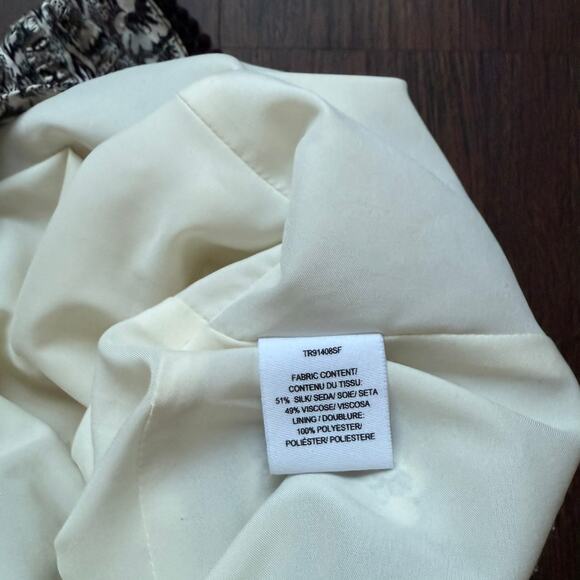 Derek Lam 10 Crosby Silk Blend Floral Jacquard Black White Mini Skirt Women’s 4 - Picture 7 of 9